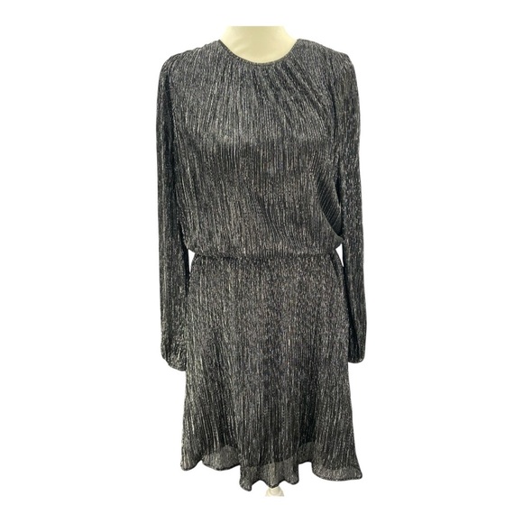 White House Black Market Dresses & Skirts - WHBM White House Black Market Long Sleeve Metallic Shimmer Blouson Dress NWT